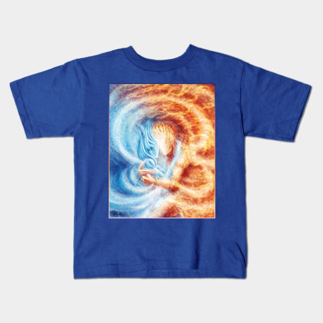 Fire and Ice (cropped, portrait format) Kids T-Shirt by Sirielle